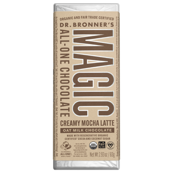 Candy & Chocolate Dr. Bronner's Creamy Mocha Latte, Oat Milk Chocolate hero