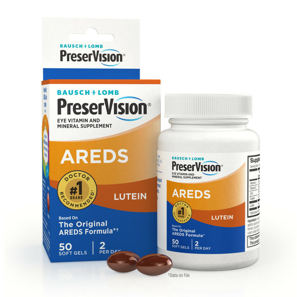 Eye & Ear Care Bausch & Lomb PreserVision Eye Vitamin and Mineral Supplement Soft Gels hero