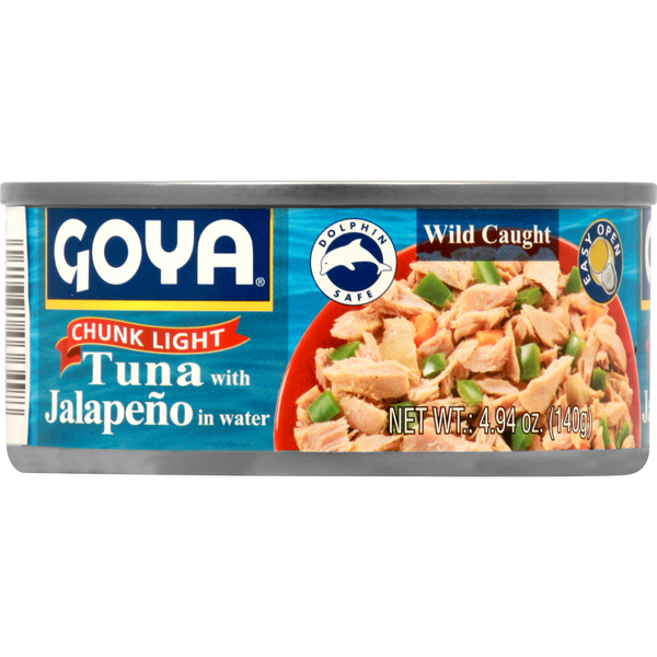 Canned Meat, Seafood & Beans Goya Chunk Light With Jalapeño In Water Tuna hero