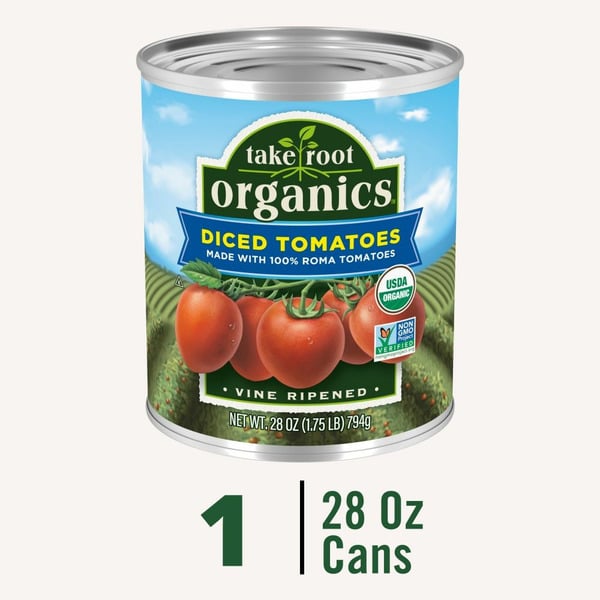 Canned & Jarred Vegetables Take Root Organics Diced Tomatoes hero