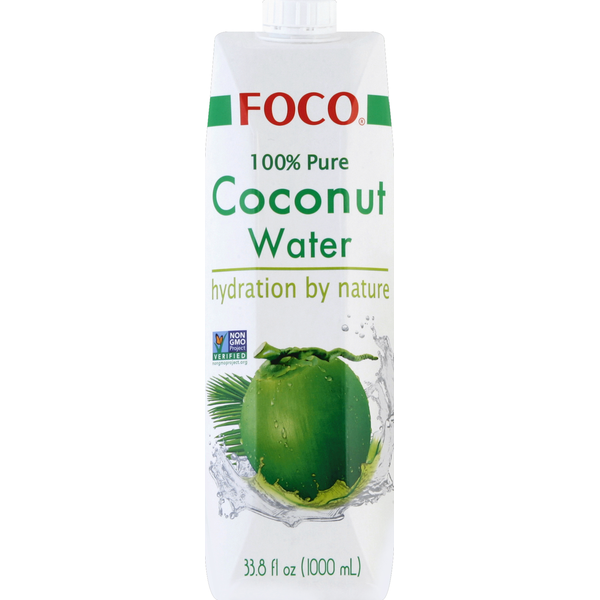 Juice & Nectars FOCO Coconut Water, 100% Pure hero