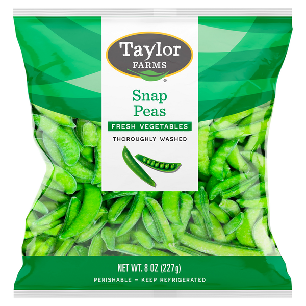 Fresh Vegetables Taylor Farms Snap Peas hero