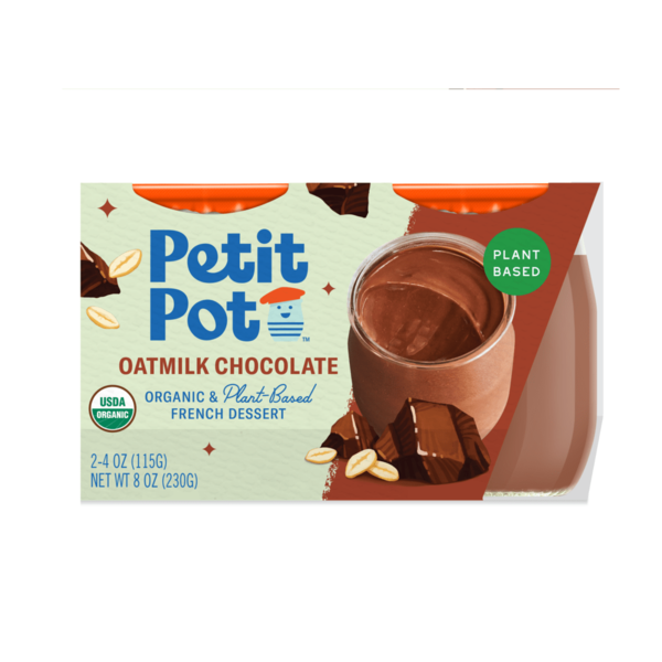 Refrigerated Petit Pot Plant-Based Oatmilk Chocolate, Organic French Dessert hero