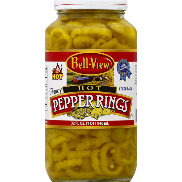 Packaged Vegetables & Fruits Bell-View Pepper Rings, Fancy, Hot hero