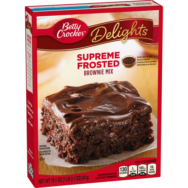 Doughs, Gelatins & Bake Mixes Betty Crocker Delights Supreme Frosted Brownie Mix hero