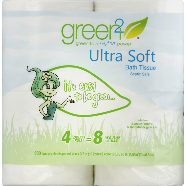 Paper Goods Green2 Bath Tissue, Ultra Soft, Double Rolls, Two-Ply hero