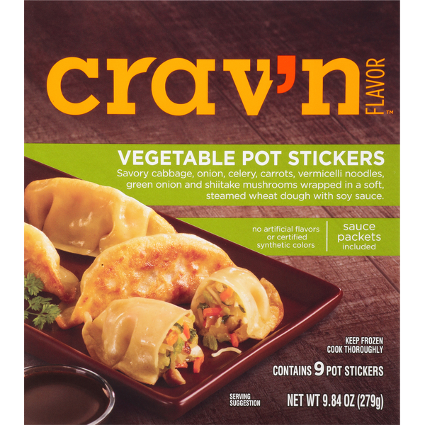 Frozen Meals Crav'n Flavor Pot Stickers, Vegetable hero