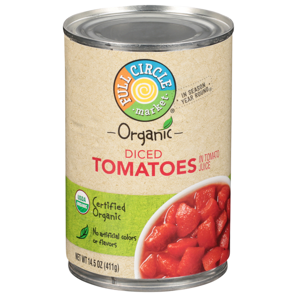 Canned & Jarred Vegetables Full Circle Tomatoes, Diced hero