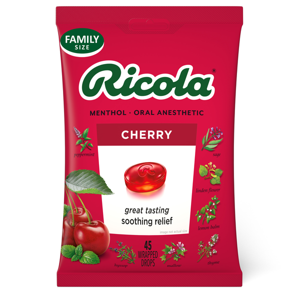 Cold, Flu & Allergy Ricola Cherry Throat Drops hero