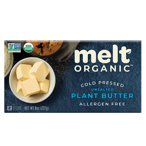 Butter Melt Organic Cold Pressed Plant Butter, Unsalted Stick hero