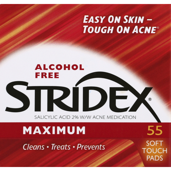 Facial Care Stridex Acne Medication, Maximum, Soft Touch Pads hero