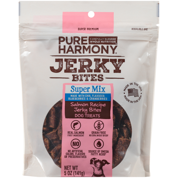 Dog Food & Care Pure Harmony Grain Free Salmon Recipe Super Mix Jerky Bites Dog Treats hero