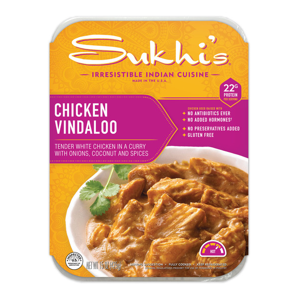 Packaged Meat Sukhi's Indian Chicken Vindaloo Family Entree Meal hero