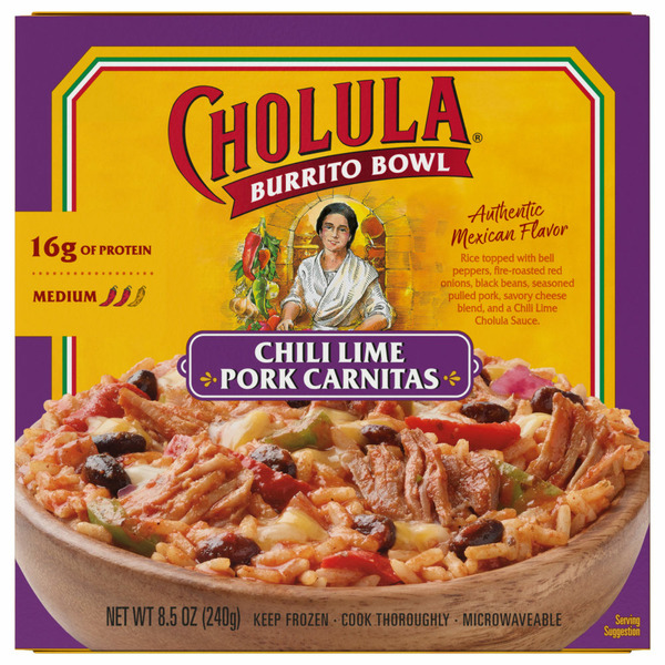 Cholula® Chili Lime Carnitas Frozen Burrito Bowl hero