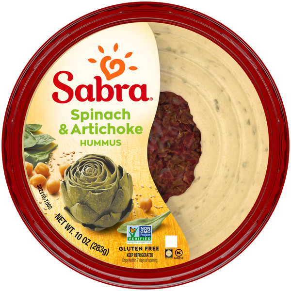 Fresh Dips & Tapenades Sabra Spinach & Artichoke Hummus hero