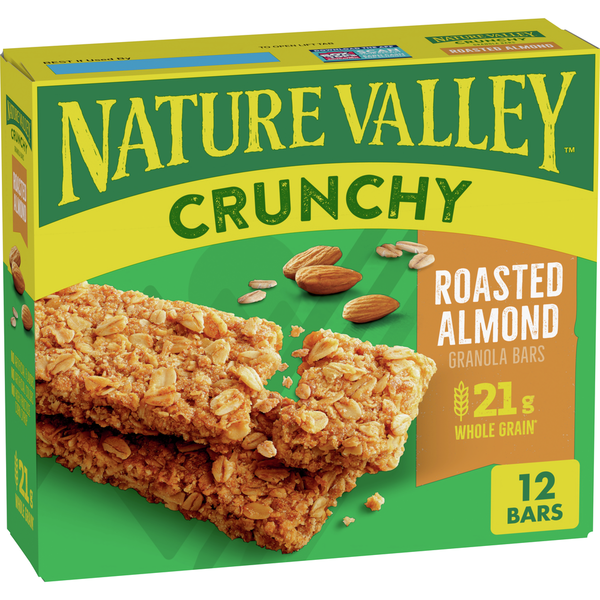 Breakfast Bars & Pastries Nature Valley Roasted Almond Crunchy Granola Bars hero