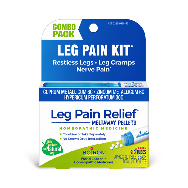 Muscles, Joints & Pain Relief Boiron Leg Pain Relief, 80-Pellet Tubes, Homeopathic Medicine to Relieve Restless Legs Leg Cramps and Shooting Pain hero