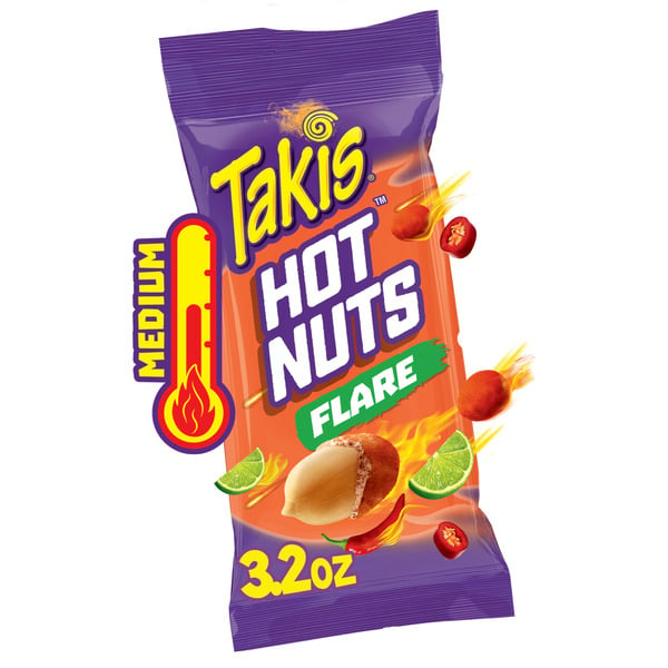 Snacks Takis Hot Nuts Hot Nuts, Hot Chili Pepper & Lime hero