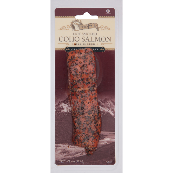 Packaged Seafood Echo Falls Coho Salmon, Cracked Pepper, Hot Smoked hero