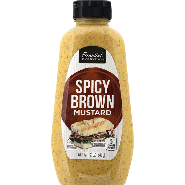 Condiments Essential Everyday Mustard, Spicy Brown hero