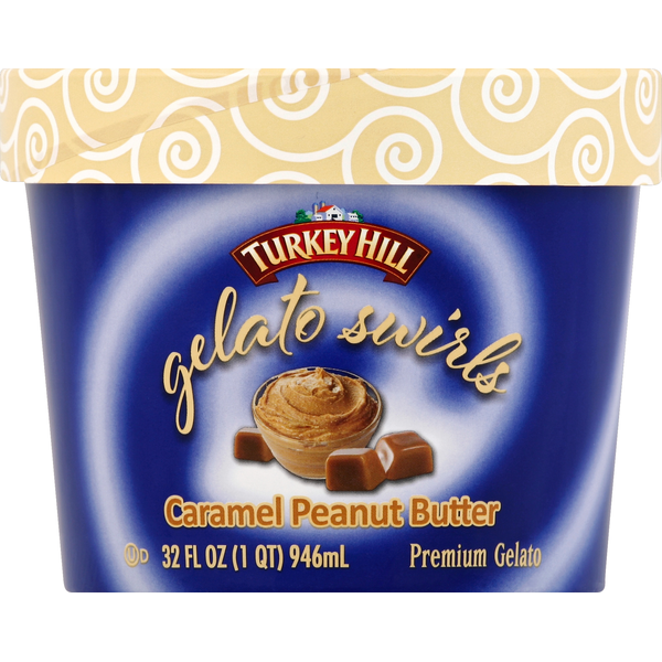 Ice Cream & Ice Turkey Hill Gelato, Premium, Caramel Peanut Butter hero