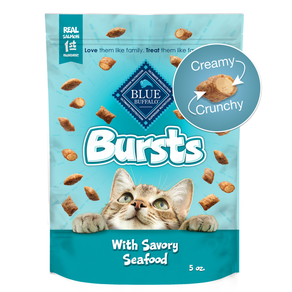 Cat Food & Care Blue Buffalo Bursts Crunchy Cat Treats, Seafood hero