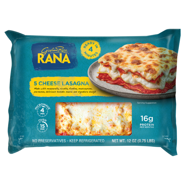 Fresh Pasta Rana Lasagna, 5 Cheese hero