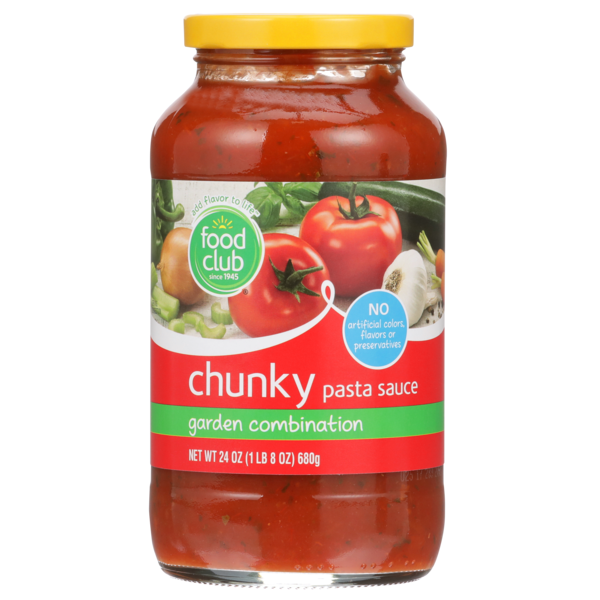 Pasta Sauce Food Club Garden Combination Chunky Pasta Sauce hero