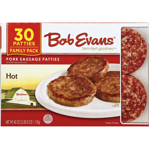 Hot Dogs, Bacon & Sausage Bob Evans Farms Hot Pork Sausage Patties hero