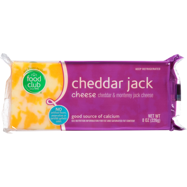 Packaged Cheese Food Club Cheese, Cheddar Jack hero