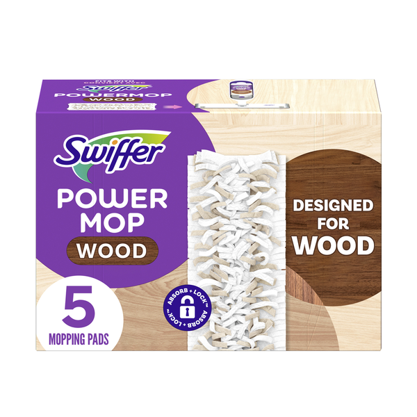 Cleaning Products Swiffer PowerMop Wood Mopping Pad Refills hero