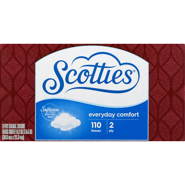 Paper Goods Scotties Facial Tissue, Everyday Comfort, 2-Ply hero