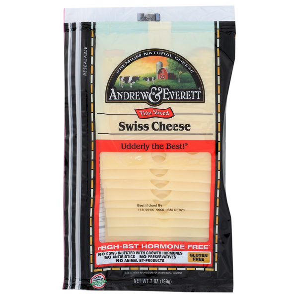 Packaged Cheese Andrew & Everett Cheese Thin Sliced hero