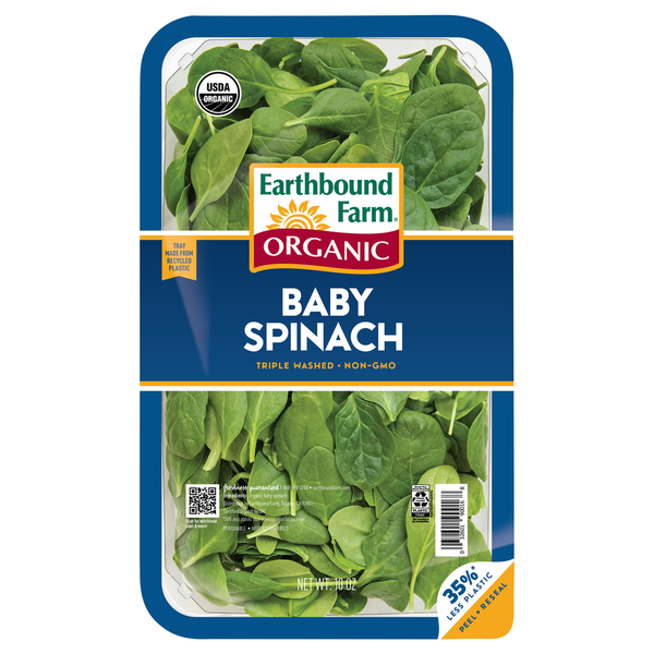 Fresh Vegetables Earthbound Farm Baby Spinach hero