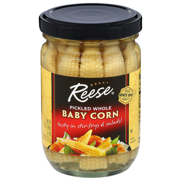 Asian Foods Reese's Baby Corn, Pickled Whole hero