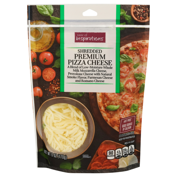 Packaged Cheese Taste of Inspirations Shredded Cheese, Pizza, Premium hero