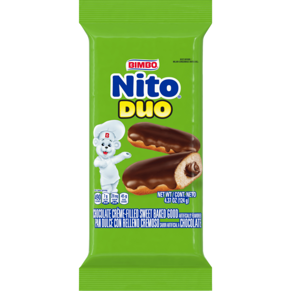 Cookies & Cakes Bimbo  Nito Duo, 2 count, Chocolate Crème Filled Sweet Baked Good hero