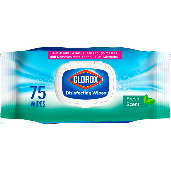 Cleaning Products Clorox Disinfecting Wipes, Cleaning Wipes Flex Pack, Fresh Scent hero