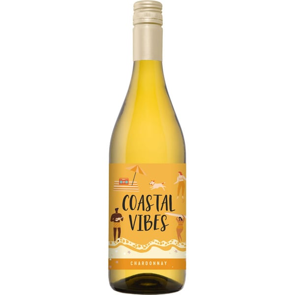 White Coastal Vibes Chardonnay, White wine, California, 1 ct, 750ml Bottle hero