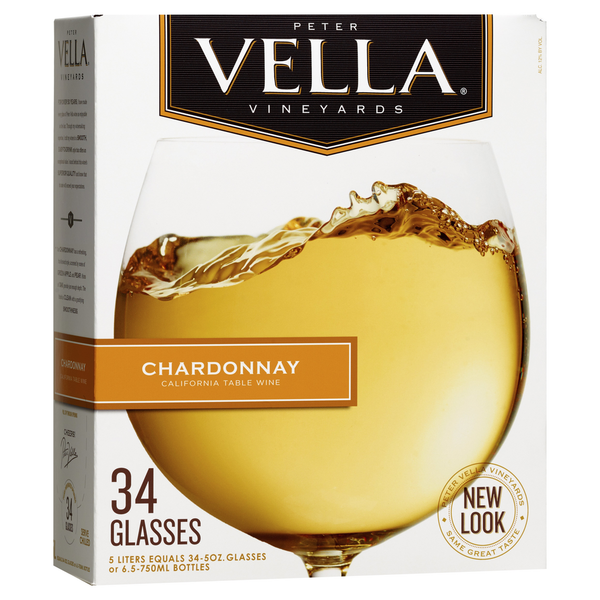 Boxed & Packaged Wine Peter Vella Chardonnay, California hero