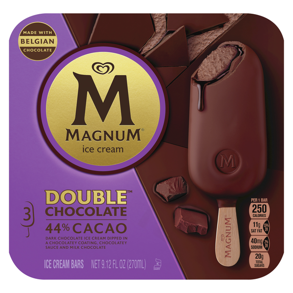 Frozen Dessert & Novelties Magnum Ice Cream Bars Double Chocolate hero