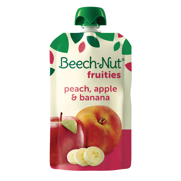 Baby Food & Formula Beech-Nut Fruities Pouch, Peach, Apple, Banana hero