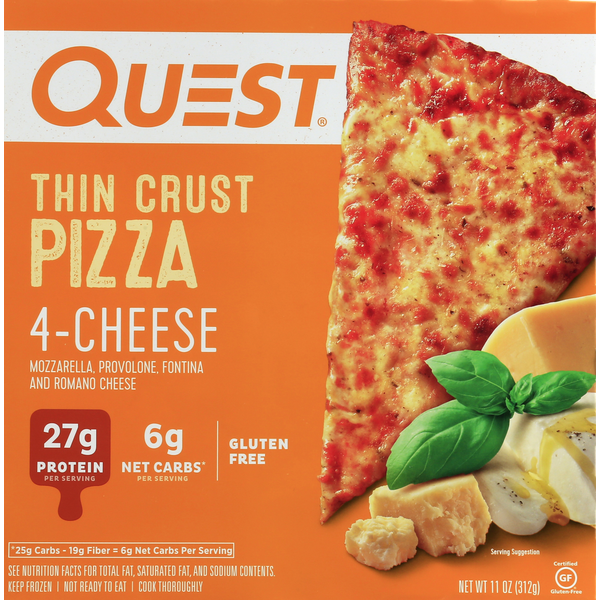 Frozen Pizza Quest Thin Crust Pizza – 4-Cheese hero