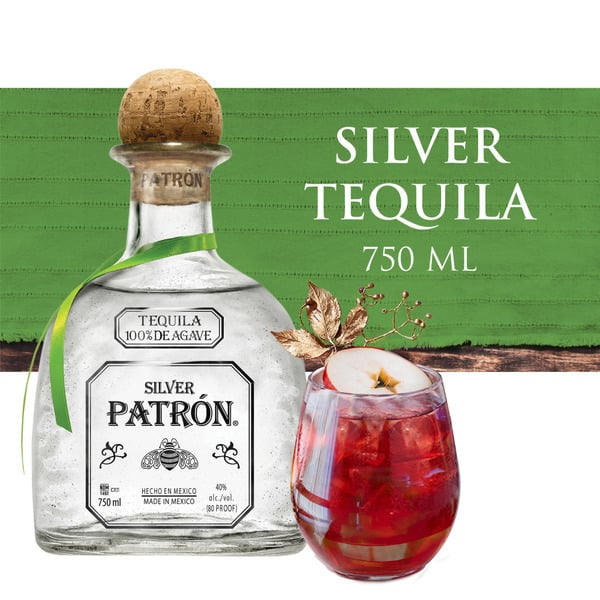 Spirits Patrón Silver Tequila 100% De Agave hero