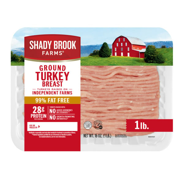 Poultry and Turkey Shady Brook Farms® 99% Fat Free Ground Turkey Breast Tray hero