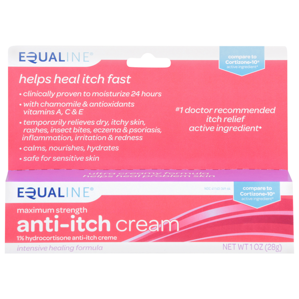 First Aid Equaline Anti-Itch Cream, Maximum Strength hero