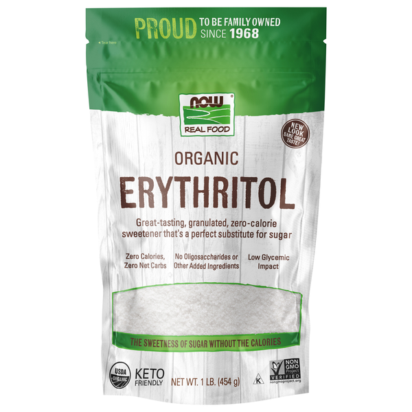 Bulk Sugar & Sweeteners NOW Erythritol, Organic hero