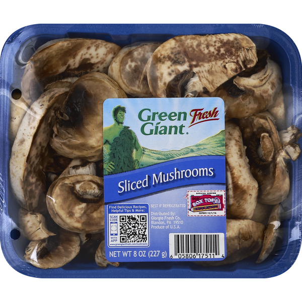 Packaged Vegetables & Fruits Green Giant Mushrooms, Sliced hero