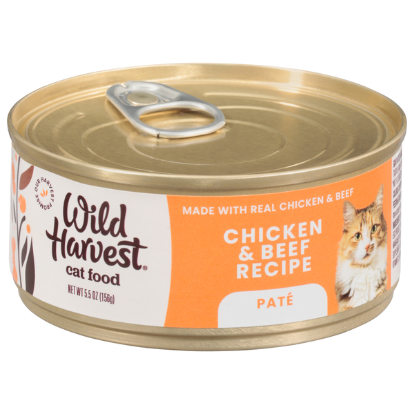 Cat Food & Care Wild Harvest Cat Food, Chicken & Beef Recipe, Pate hero