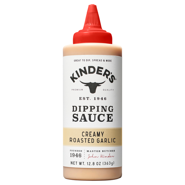 Marinades & Meat Preparation Kinder's Dipping Sauce, Creamy Roasted Garlic hero